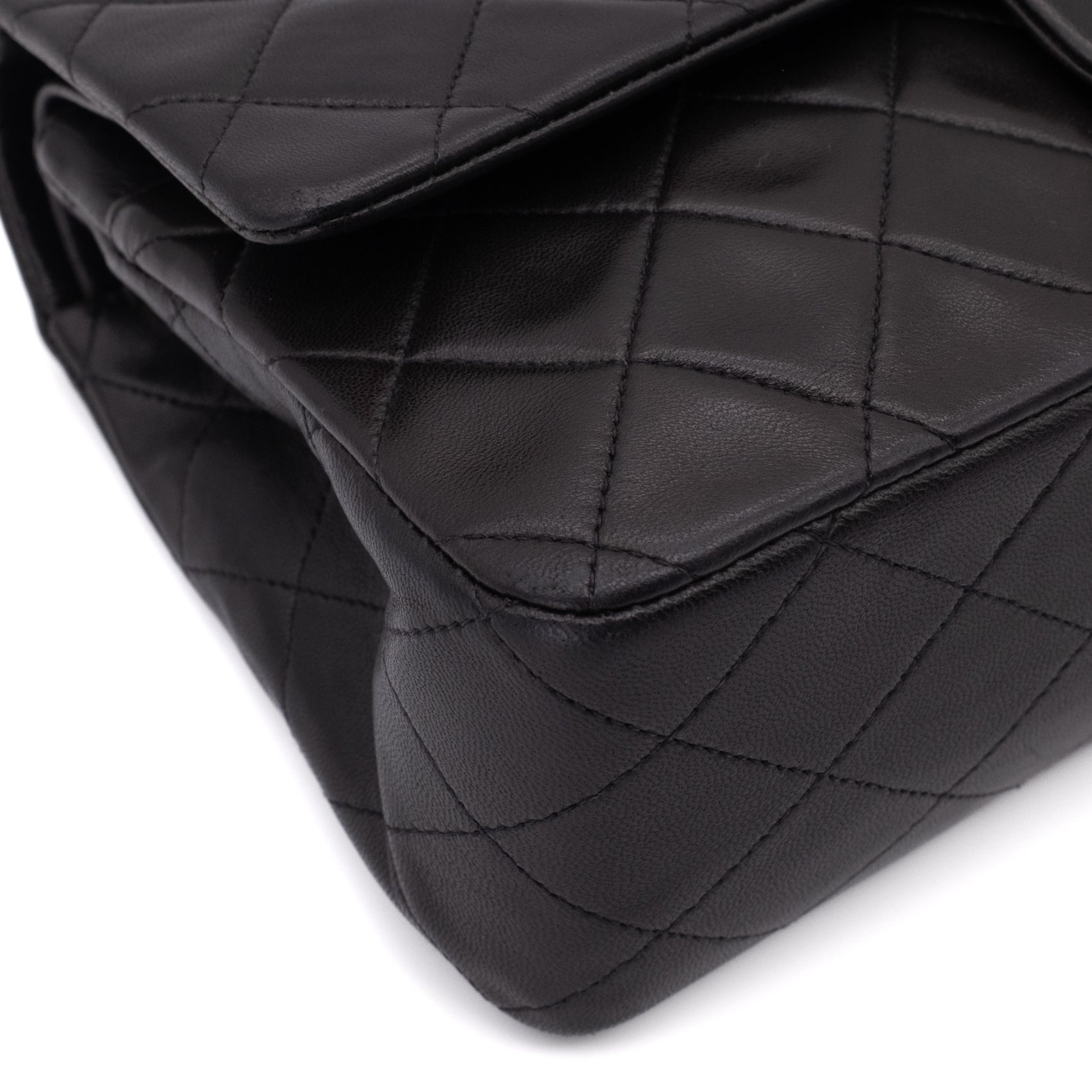 Chanel Classic Double Flap Medium Lammleder Schwarz 24k GHW
