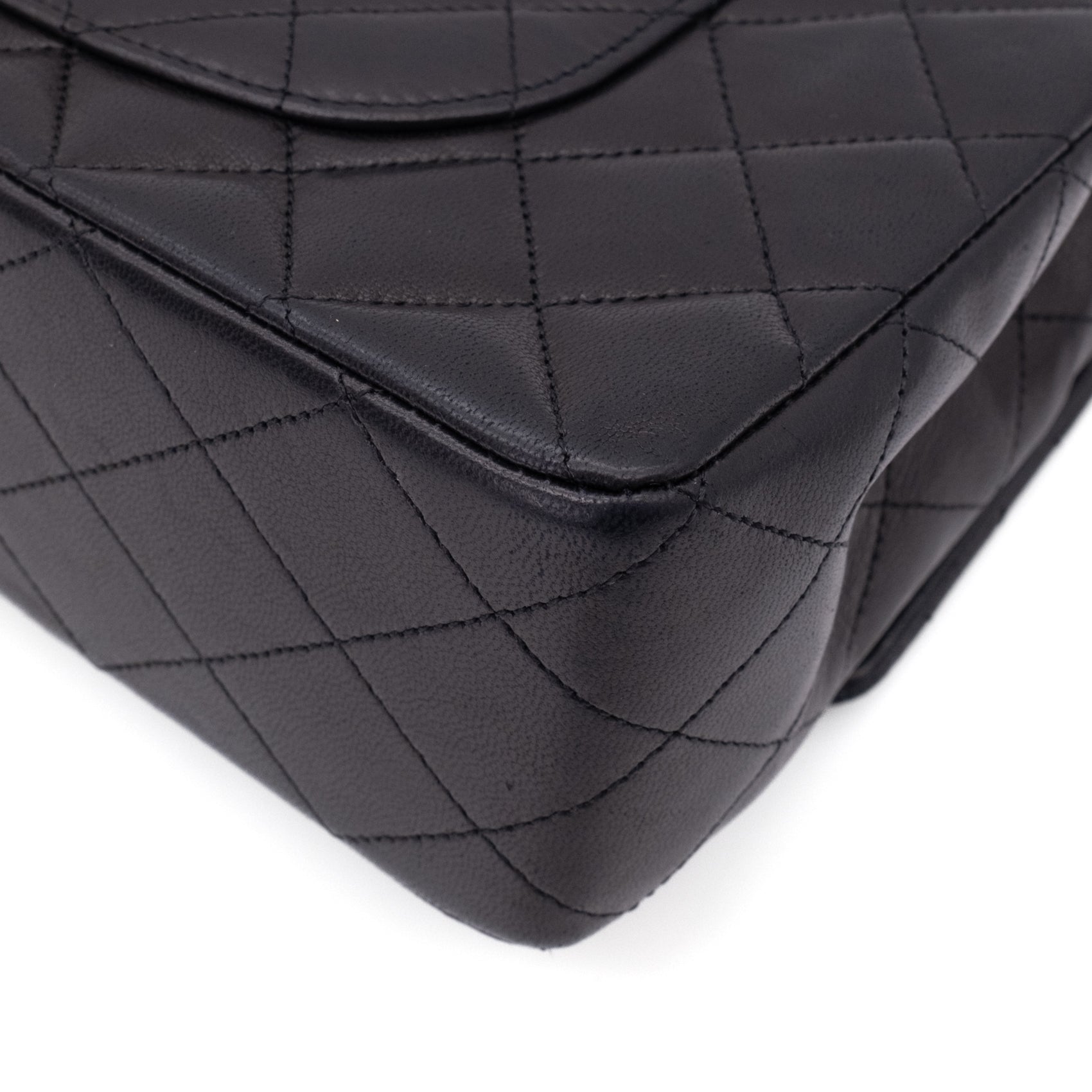 Chanel Classic Double Flap Bag Medium Lammleder Schwarz 24k GHW