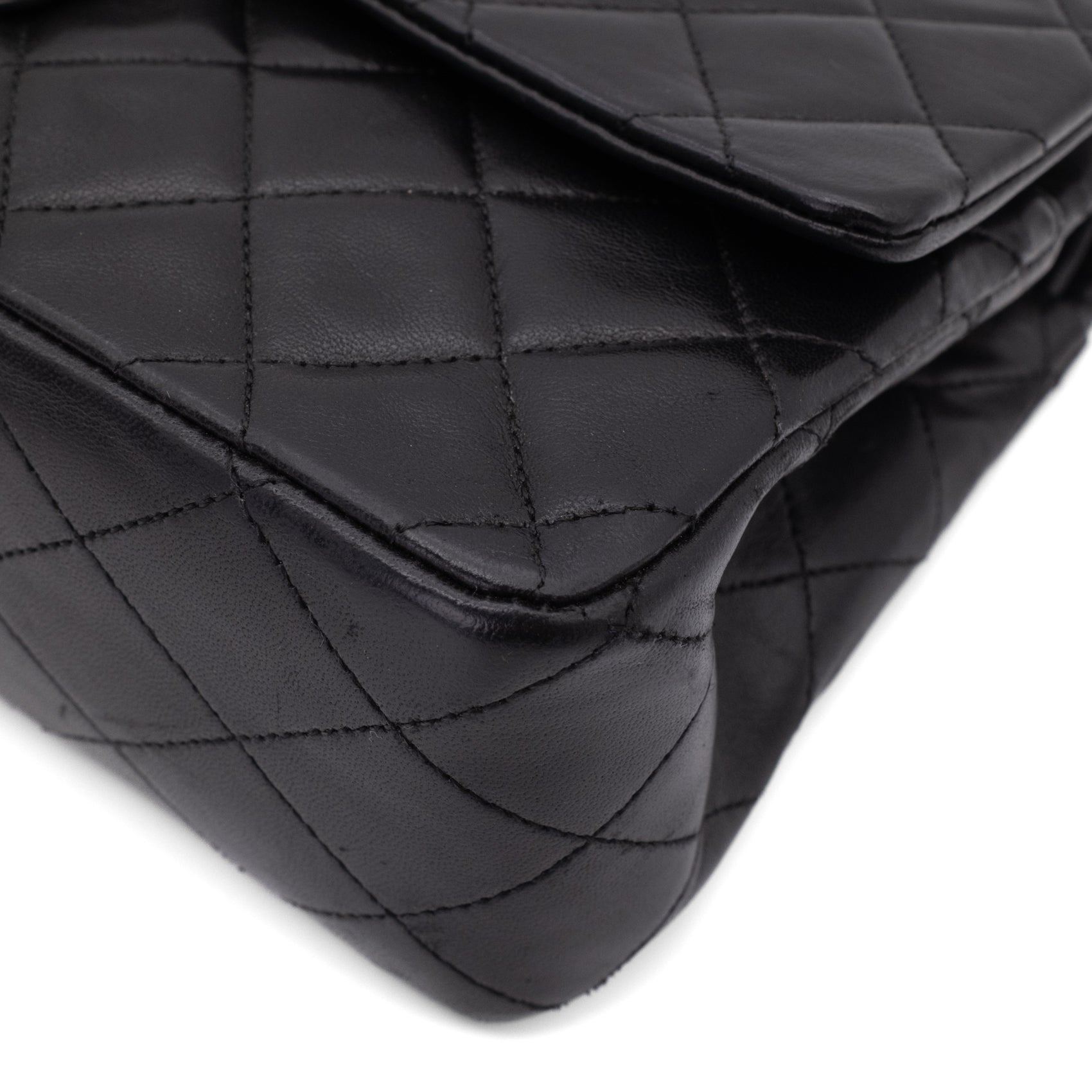 Chanel Classic Double Flap Medium Lammleder Schwarz 24k GHW