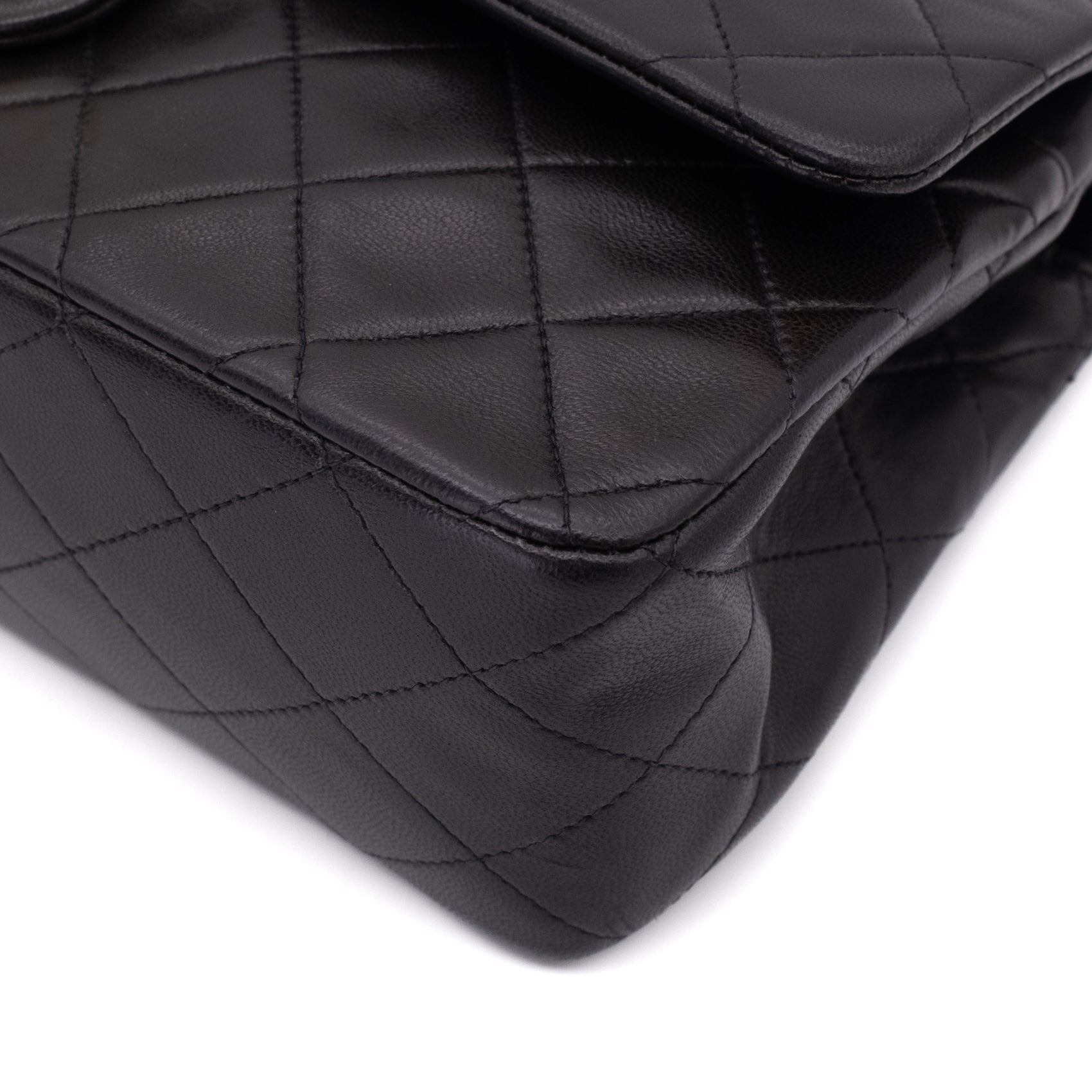 Chanel Classic Double Flap Medium Lammleder Schwarz 24k GHW