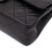 Chanel Classic Double Flap Medium Lammleder Schwarz 24k GHW