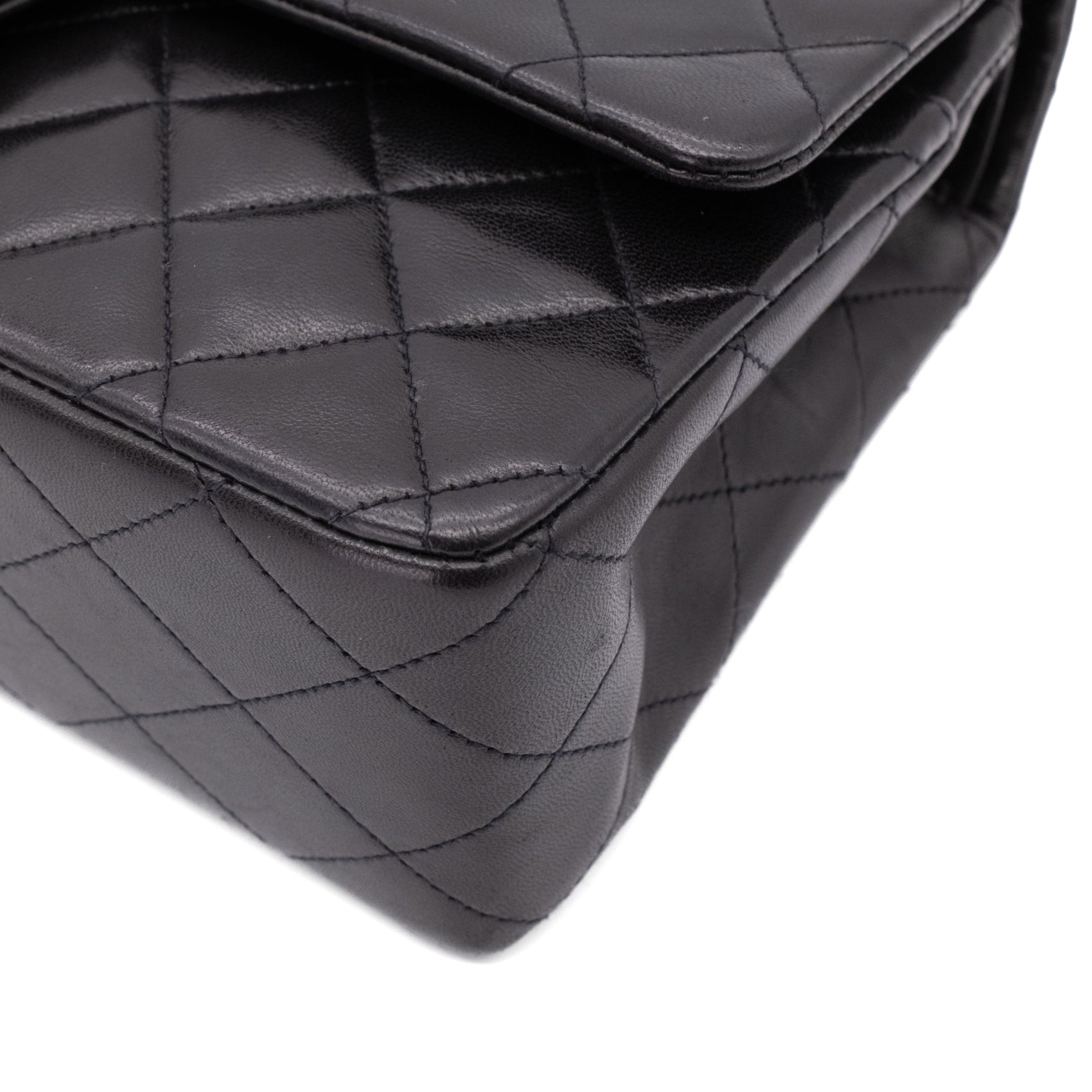 Chanel Classic Double Flap Medium Lammleder Schwarz 24k GHW