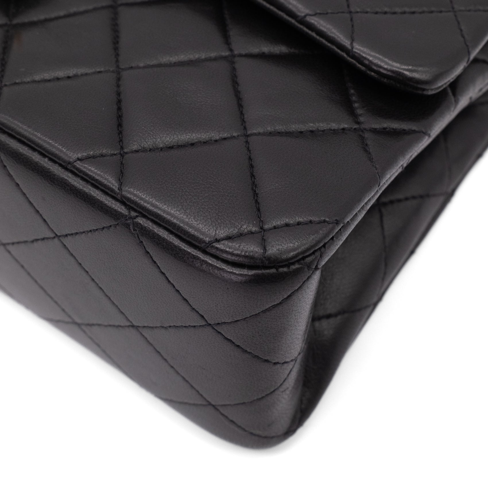 Chanel Classic Double Flap Bag Medium Lammleder Schwarz 24k GHW