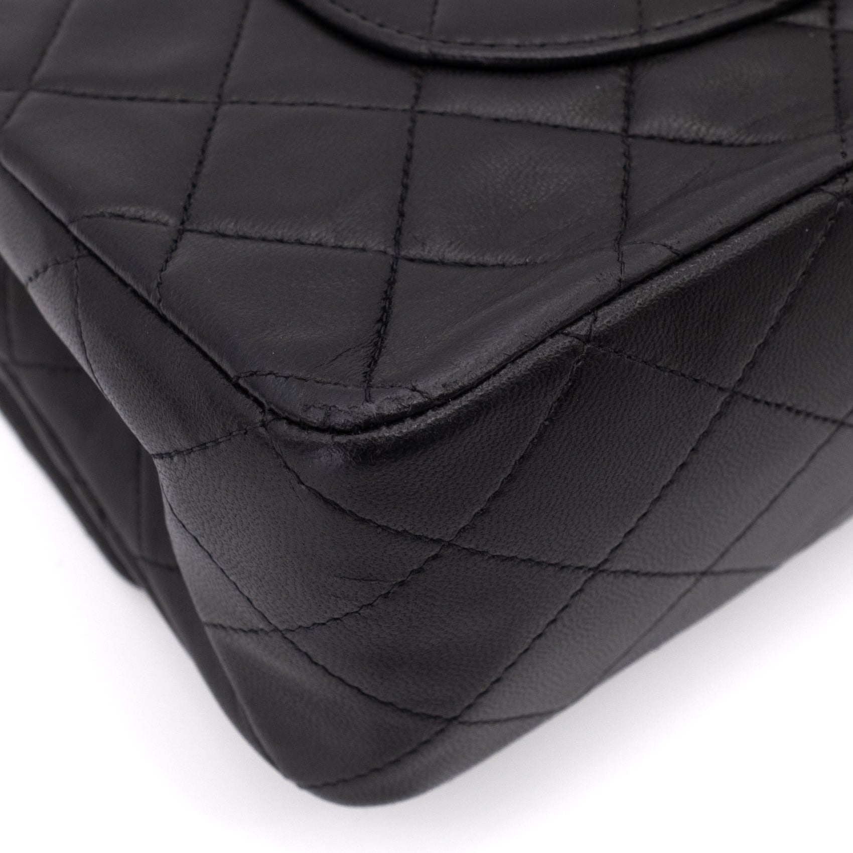 Chanel Classic Double Flap Medium Lammleder Schwarz 24k GHW