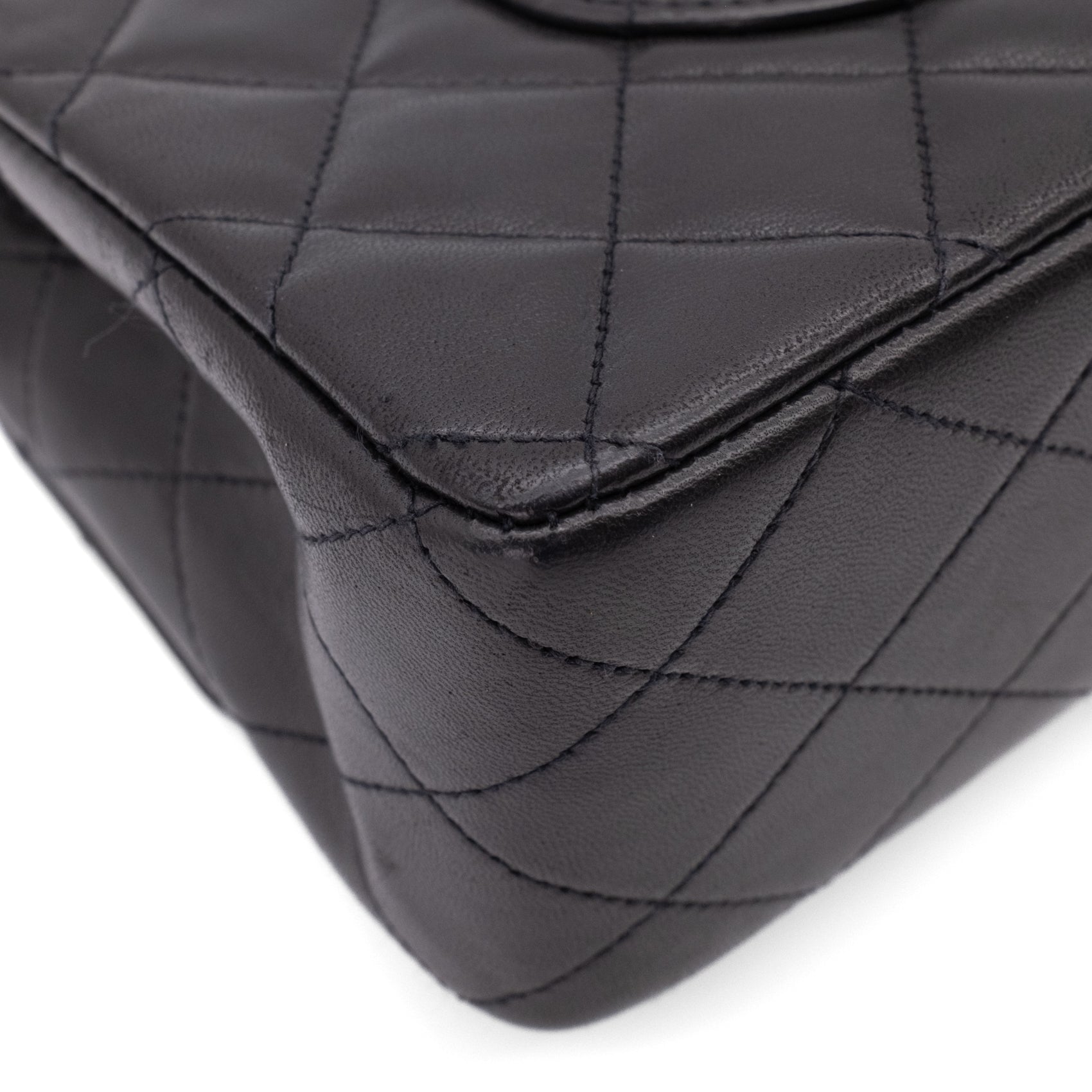 Chanel Classic Double Flap Medium Lammleder Schwarz 24k GHW