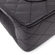 Chanel Classic Double Flap Medium Lammleder Schwarz 24k GHW