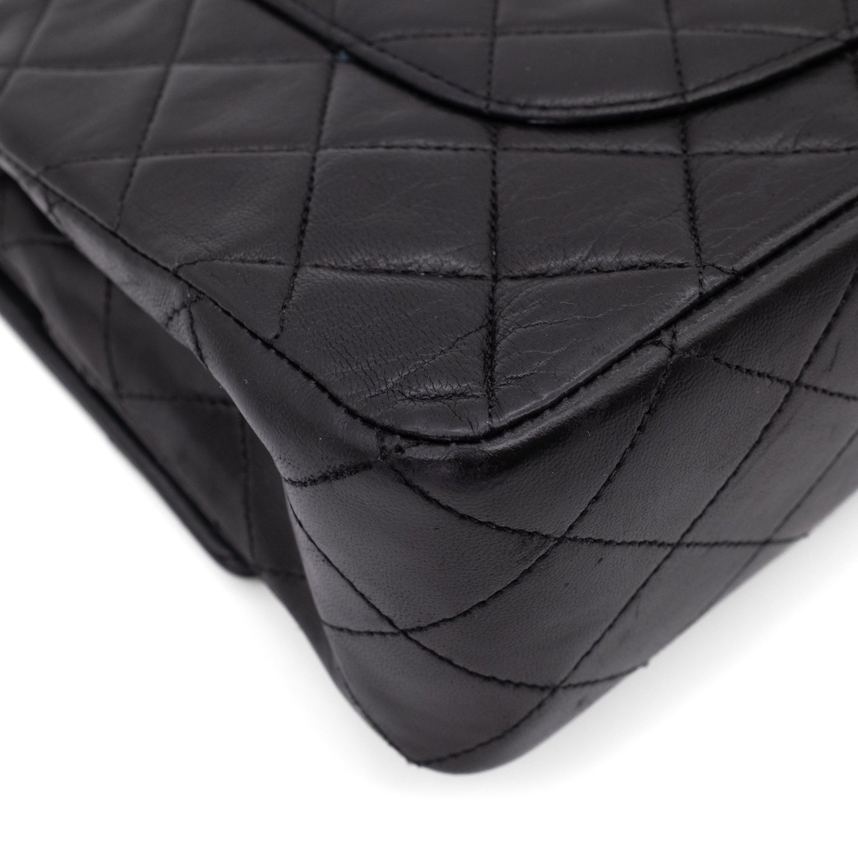 Chanel Classic Double Flap Medium Lammleder Schwarz 24k GHW