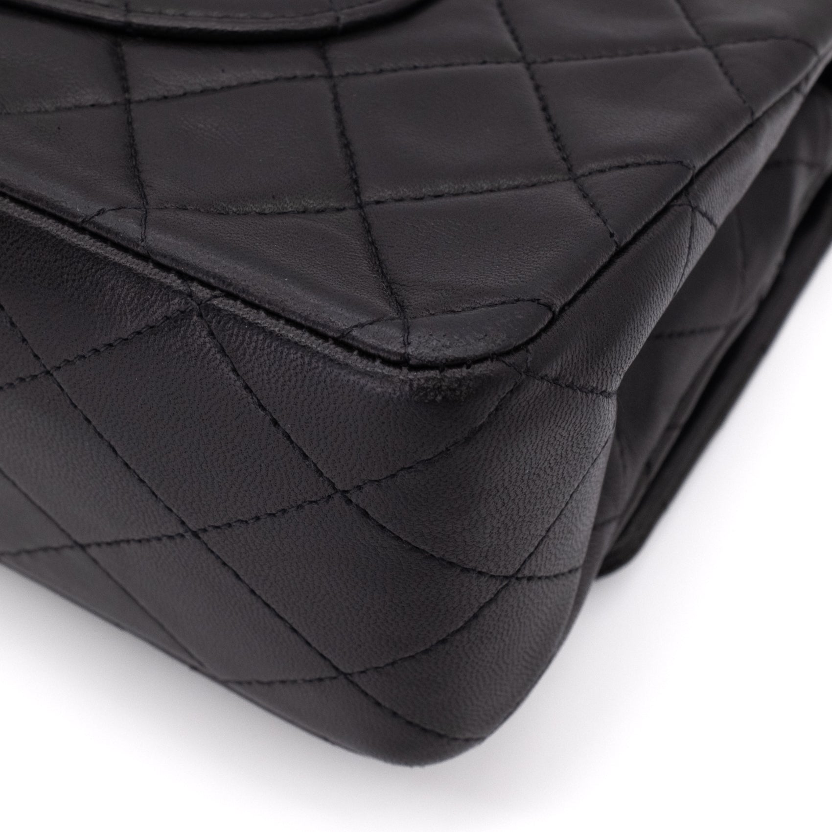 Chanel Classic Double Flap Medium Lammleder Schwarz 24k GHW