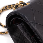 Chanel Classic Double Flap Bag Medium Lammleder Schwarz 24k GHW