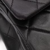 Chanel Classic Double Flap Medium Lammleder Schwarz 24k GHW