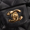 Chanel Classic Double Flap Medium Lammleder Schwarz 24k GHW