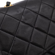 Chanel Classic Double Flap Medium Lammleder Schwarz 24k GHW