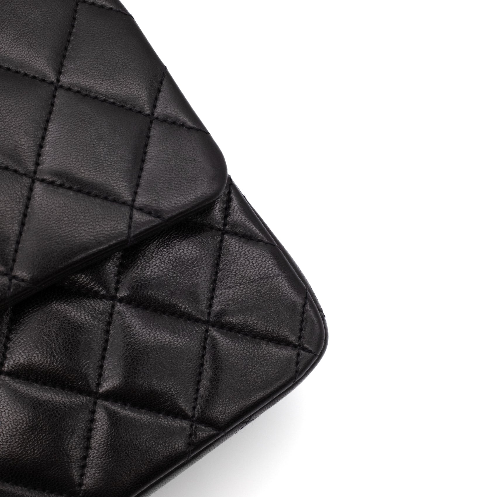 Chanel Classic Double Flap Medium Lammleder Schwarz 24k GHW