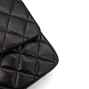 Chanel Classic Double Flap Medium Lammleder Schwarz 24k GHW
