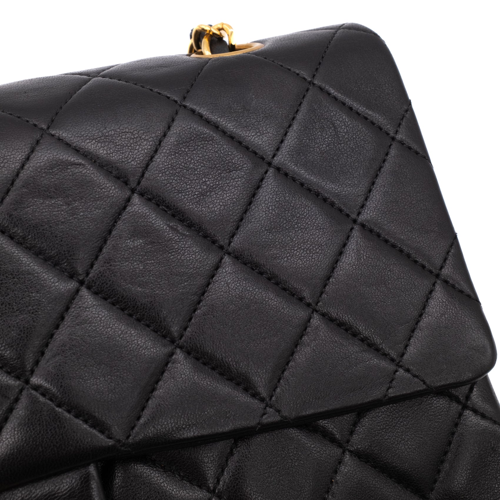 Chanel Classic Double Flap Medium Lammleder Schwarz 24k GHW