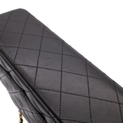 Chanel Classic Double Flap Medium Lammleder Schwarz 24k GHW
