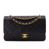 Chanel Classic Double Flap Medium Lammleder Schwarz 24k GHW