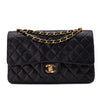 Chanel Classic Double Flap Medium Lammleder Schwarz 24k GHW