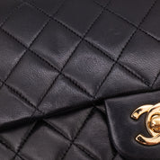 Chanel Classic Double Flap Bag Medium Lammleder Schwarz 24k GHW