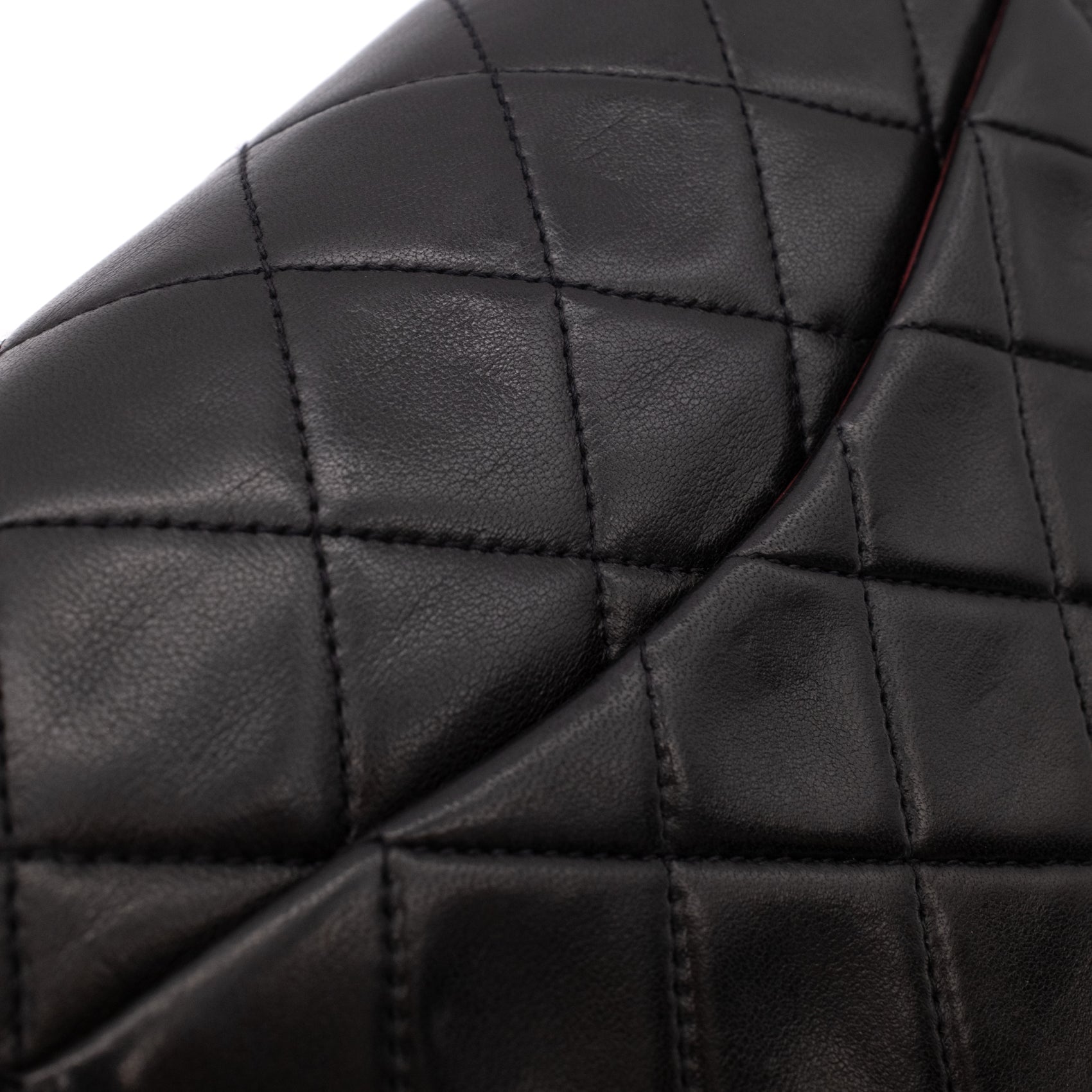 Chanel Classic Double Flap Bag Medium Lammleder Schwarz 24k GHW
