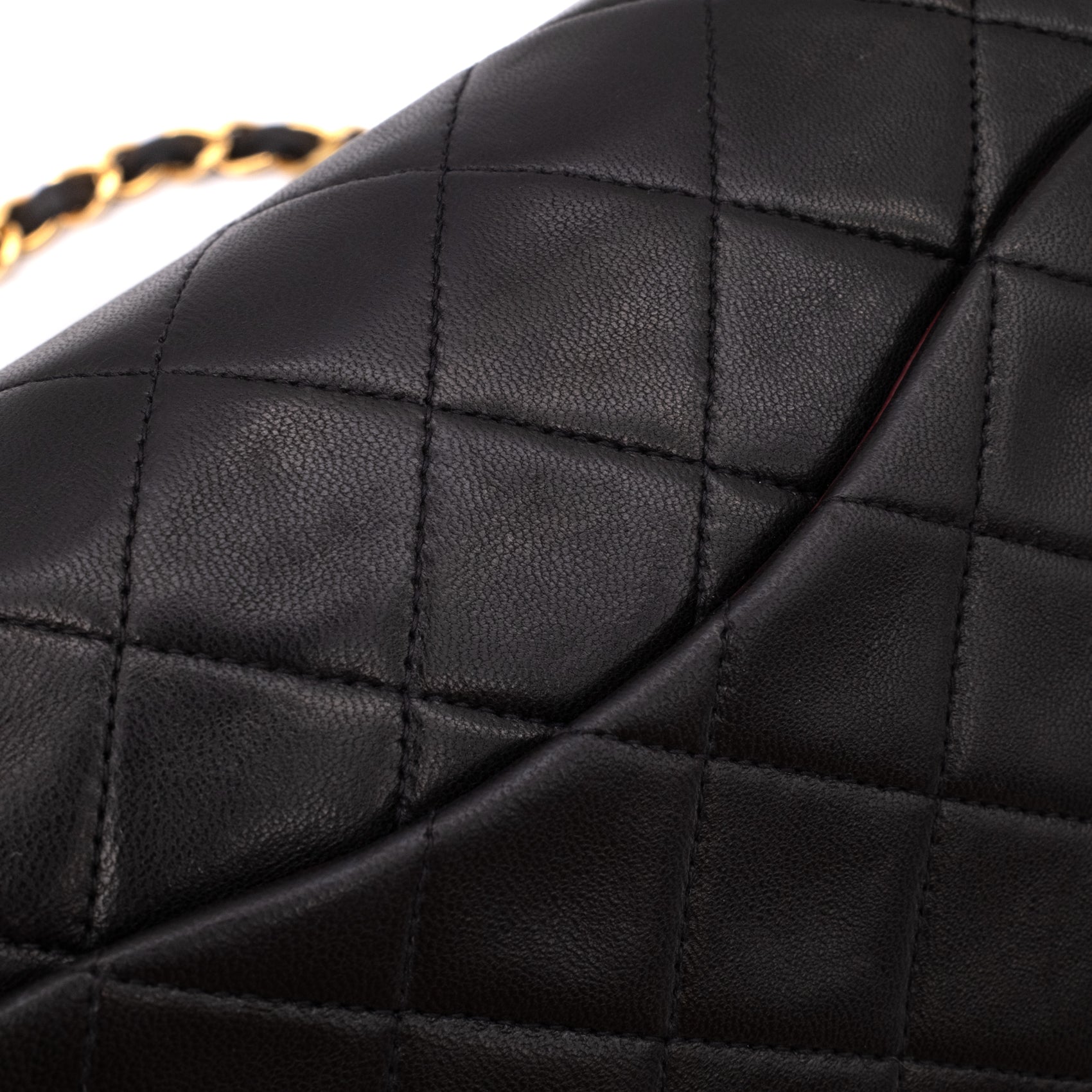 Chanel Classic Double Flap Medium Lammleder Schwarz 24k GHW