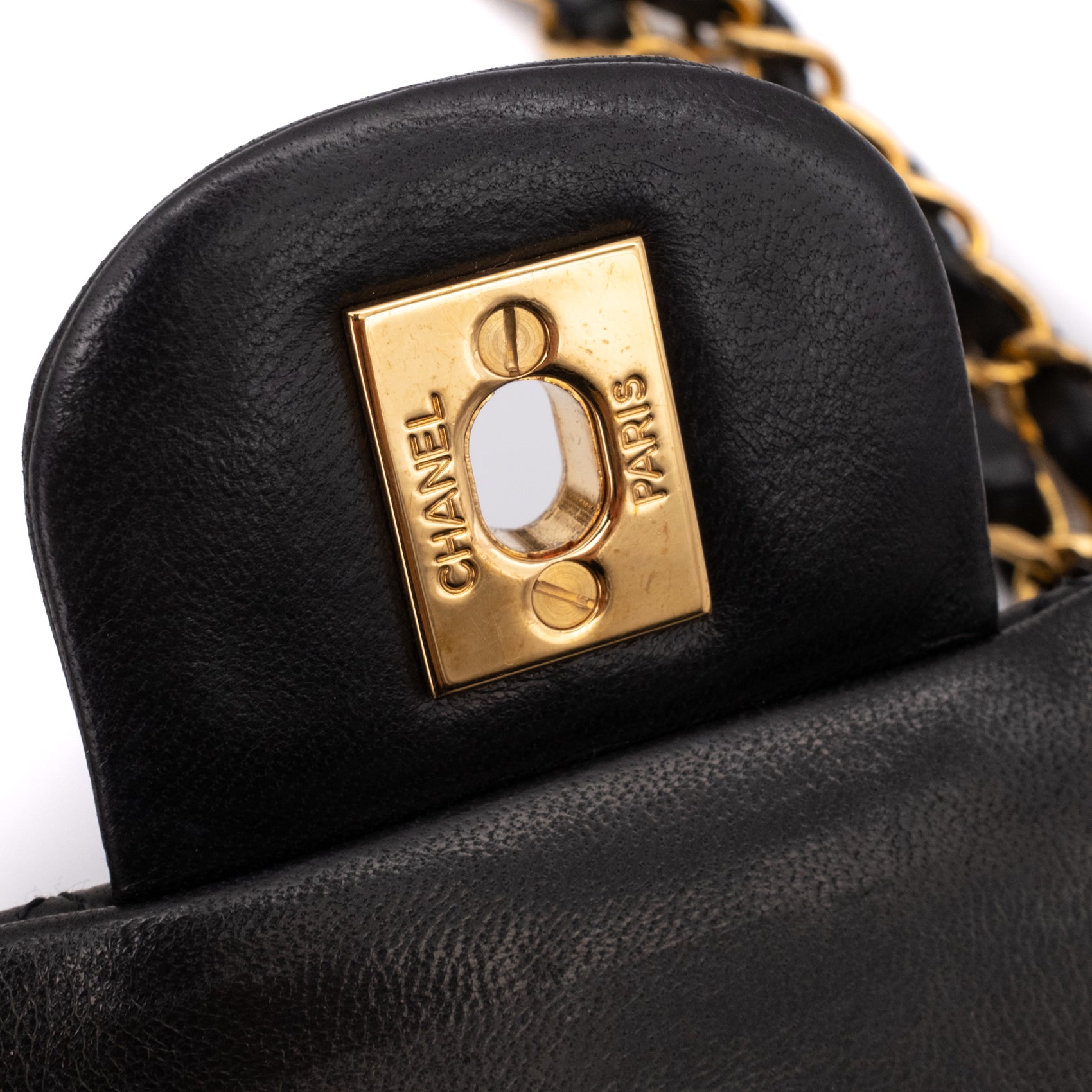 Chanel Classic Double Flap Bag Medium Lammleder Schwarz 24k GHW