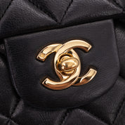 Chanel Classic Double Flap Bag Medium Lammleder Schwarz 24k GHW