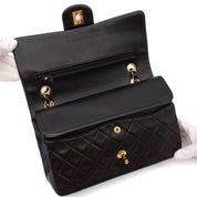 Chanel Classic Double Flap Medium Lammleder Schwarz 24k GHW