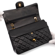 Chanel Classic Double Flap Bag Medium Lammleder Schwarz 24k GHW