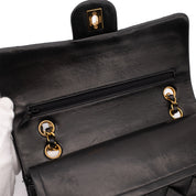 Chanel Classic Double Flap Bag Medium Lammleder Schwarz 24k GHW