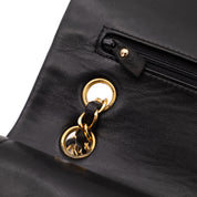 Chanel Classic Double Flap Medium Lammleder Schwarz 24k GHW
