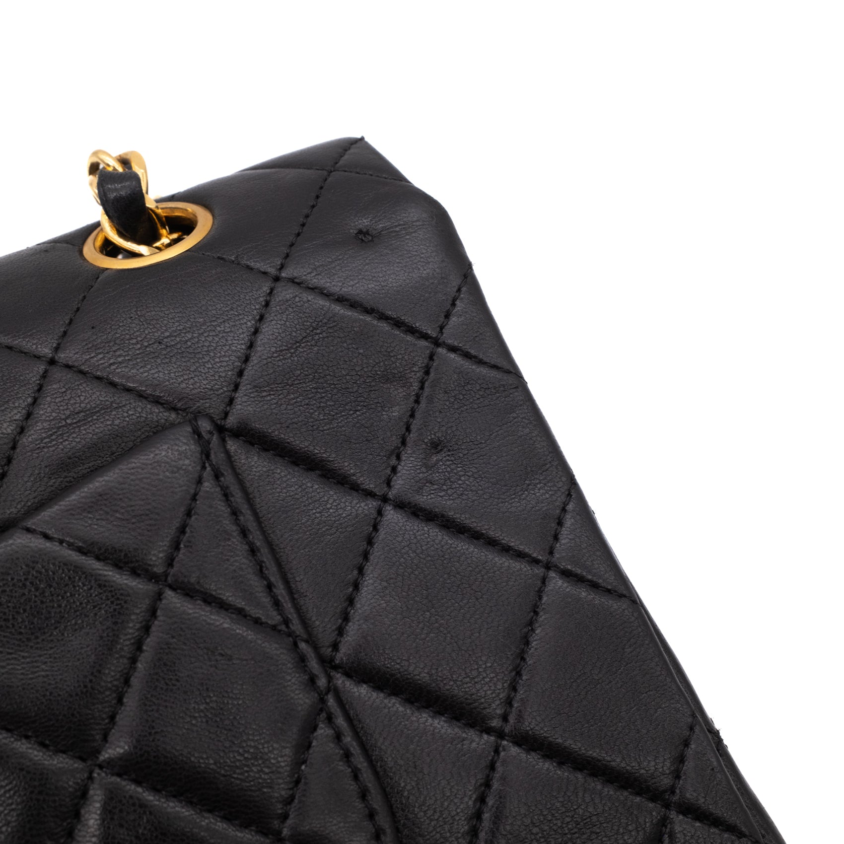 Chanel Classic Double Flap Medium Lammleder Schwarz 24k GHW