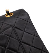 Chanel Classic Double Flap Medium Lammleder Schwarz 24k GHW