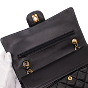 Chanel Classic Double Flap Bag Medium Lammleder Schwarz 24k GHW