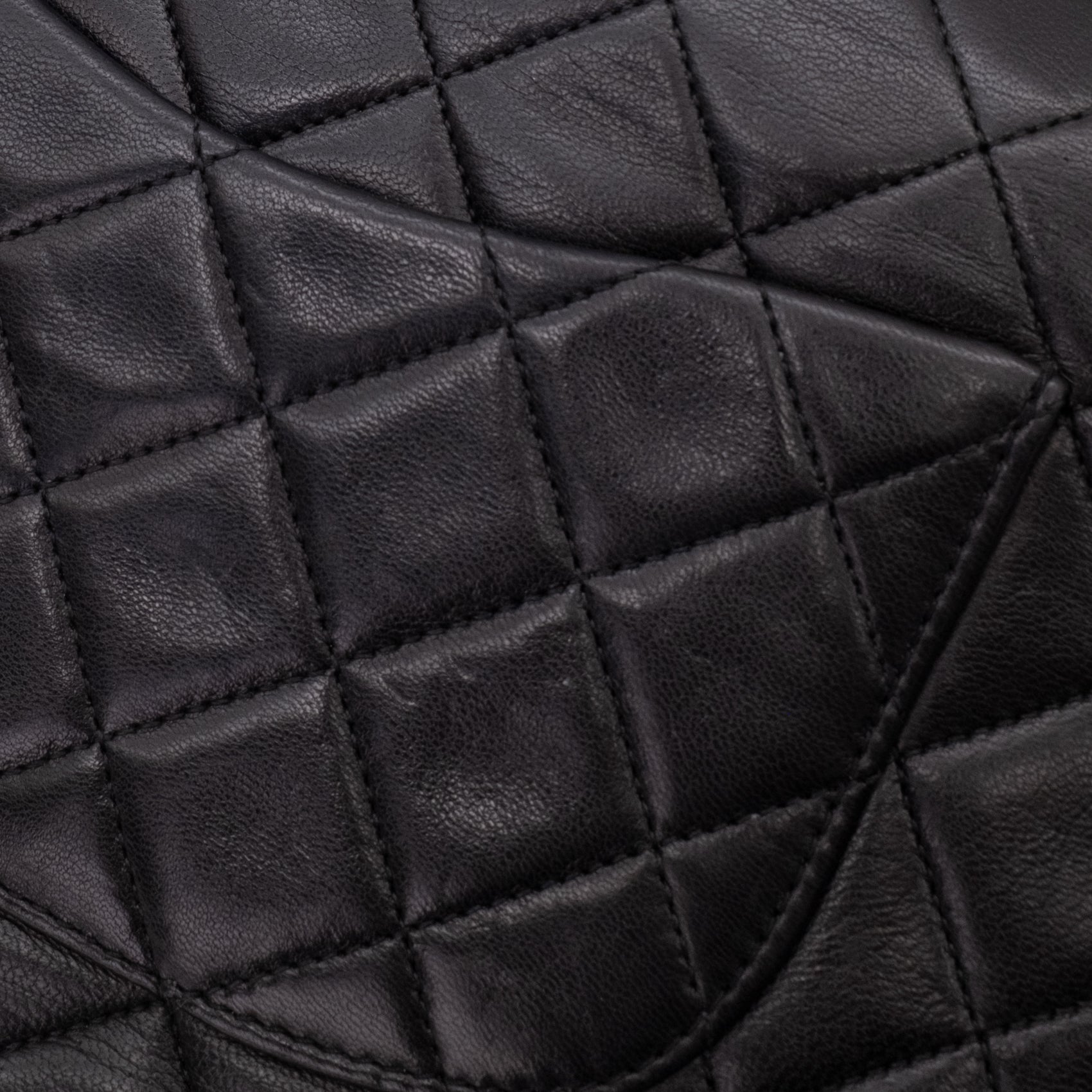 Chanel Classic Double Flap Medium Lammleder Schwarz 24k GHW