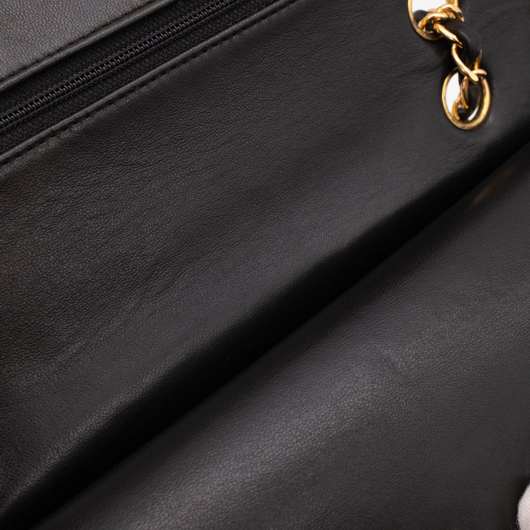 Chanel Classic Double Flap Medium Lammleder Schwarz 24k GHW