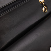 Chanel Classic Double Flap Medium Lammleder Schwarz 24k GHW