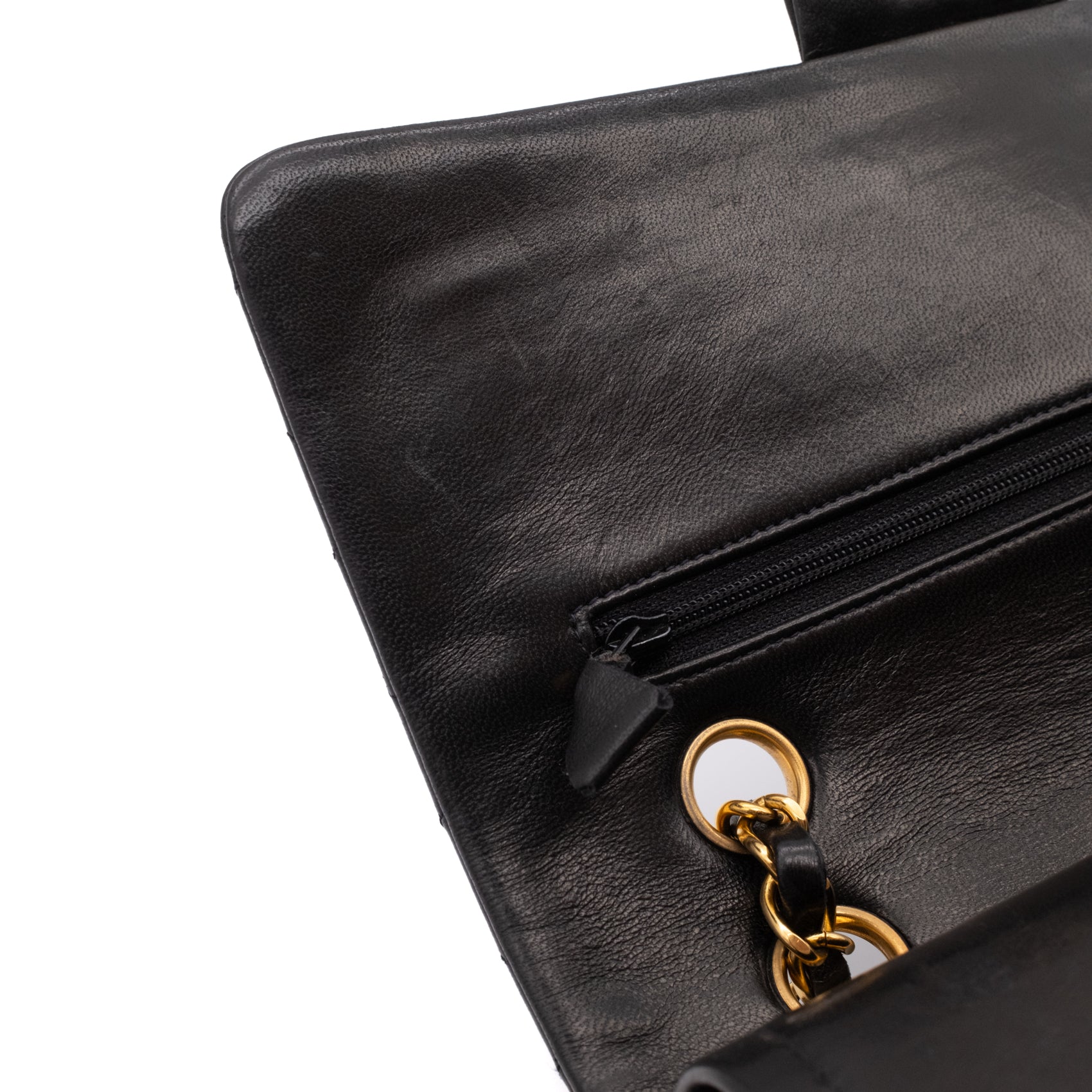 Chanel Classic Double Flap Bag Medium Lammleder Schwarz 24k GHW