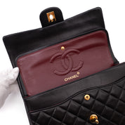 Chanel Classic Double Flap Bag Medium Lammleder Schwarz 24k GHW