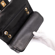Chanel Classic Double Flap Medium Lammleder Schwarz 24k GHW