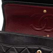 Chanel Classic Double Flap Bag Medium Lammleder Schwarz 24k GHW