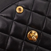 Chanel Classic Double Flap Bag Medium Lammleder Schwarz 24k GHW
