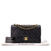 Chanel Classic Double Flap Bag Medium Lammleder Schwarz 24k GHW