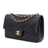 Chanel Classic Double Flap Bag Medium Lammleder Schwarz 24k GHW