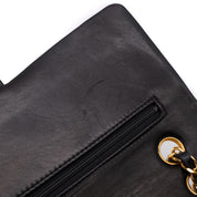 Chanel Classic Double Flap Medium Lammleder Schwarz 24k GHW