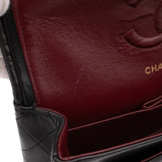 Chanel Classic Double Flap Medium Lammleder Schwarz 24k GHW