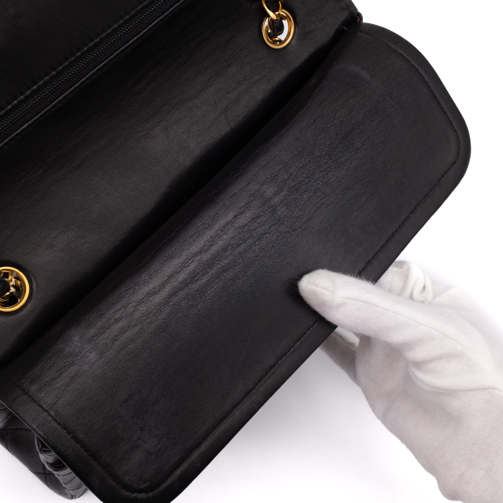 Chanel Classic Double Flap Medium Lammleder Schwarz 24k GHW