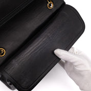 Chanel Classic Double Flap Medium Lammleder Schwarz 24k GHW