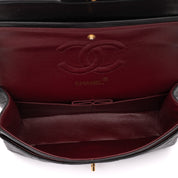 Chanel Classic Double Flap Bag Medium Lammleder Schwarz 24k GHW