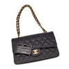 Chanel Classic Double Flap Medium Lammleder Schwarz 24k GHW